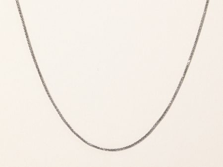 10k White Gold Wheat Chain | 18  | Fashion